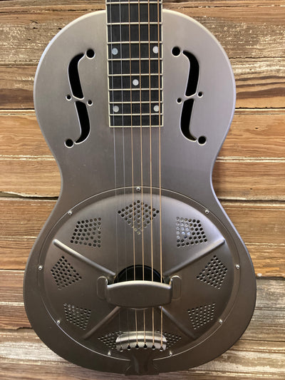 LEFTY!! Parlor Resolian | Antique Steel